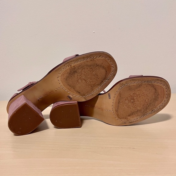 Vince Camuto Kreestey Ankle Strap Sandal - 5.5 M - ROSE SMOKE SUEDE - Picture 8 of 10